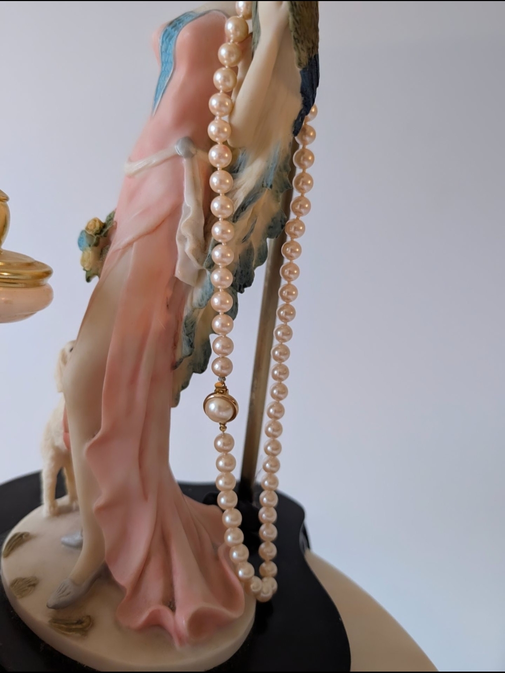 Vintage Glass Pearl Strand Necklace